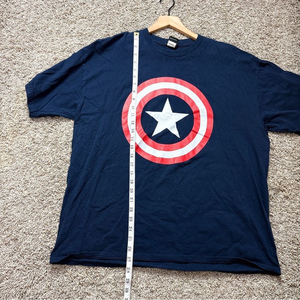 Mad Engine Marvel Comics Captain America Blue, Red & White T-Shirt - Picture 3 of 5